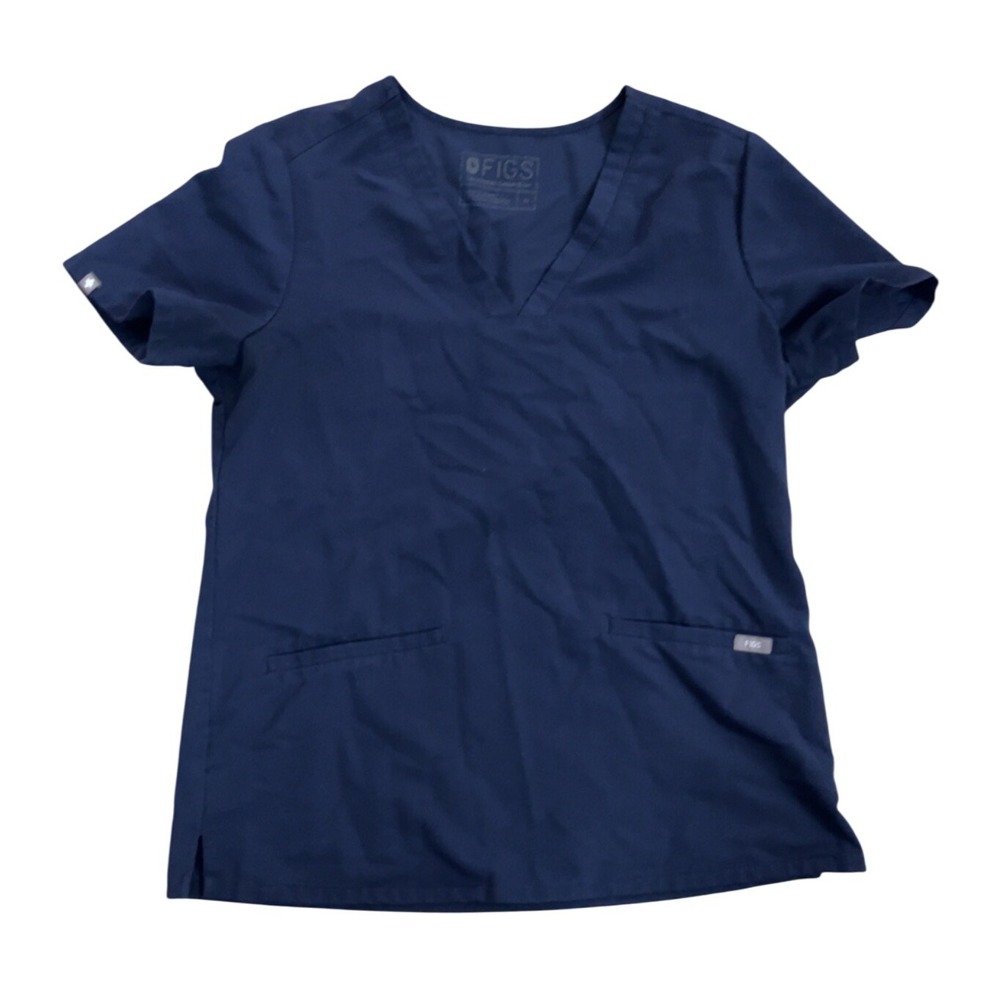 Women's FIGS Navy‎ Scrub Top (Set of 2 - both size Medium)